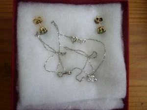 Goldschmuck Konvolut Halskette 2 Anhänger Paar Ohrringe 585er Gold - Bild 1 von 21