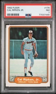 1982 Fleer #176 Cal Ripken Jr. ROOKIE just graded PSA 7 sb 9OC; FREE SHIPPING! - Picture 1 of 2