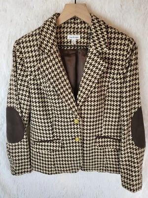 Blazer Joan Rivers Vintage Pata de Gallo Talla 10 Foto 1 de 4