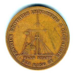 Australia Token. Fenwick 1d. Melbourne Vic.. No Inner Circle. aVF - Imagen 1 de 2