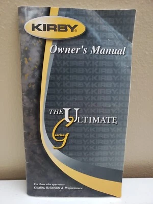 Kirby Owner's Manual The Ultimate G Series w/Carpet Shampoo System Instructions - Image 1 of 2
