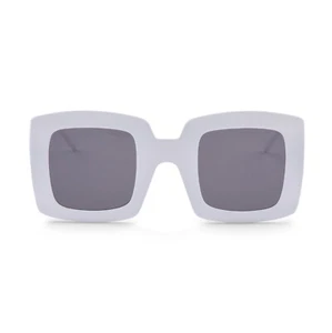 OVERSIZED SQUARE WOMENS FASHION SUNGLASSES IN WHITE - Bild 1 von 4