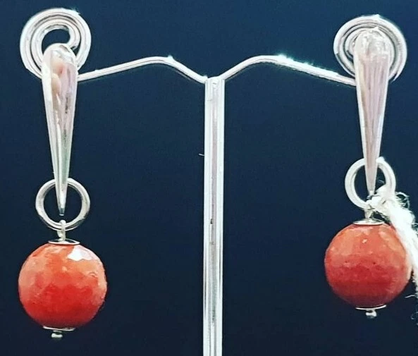 Orecchini pendenti in Madrepora e Argento 925  - Immagine 1 di 1