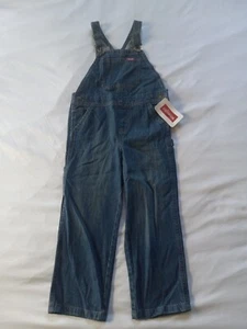NWT Wrangler Overalls Jean Medium Wash Denim Boys Size 5T Blue Carpenter - Picture 1 of 7