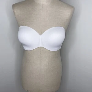 Maidenform Full Coverage Bra 36D White Boost Strapless Underwire Padded - Picture 1 of 8