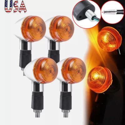 Front + Rear Turn Signal Lights Fit For Kawasaki Vulcan 750 800 900 1700 2000 - Image 1 of 4