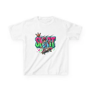 Skate Style Kids Tee - Trendy Graphic T-Shirt for Boys, Girls, Fun Streetwear - Picture 1 of 49