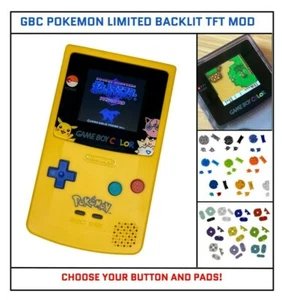 Nintendo Game Boy Color GBC System Backlight Backlit TFT Pokemon BUTTONS - Picture 1 of 6