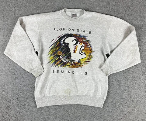 Vintage Florida State Seminoles Sweatshirt Mens XL Gray Long Sleeve Oneita USA Cover