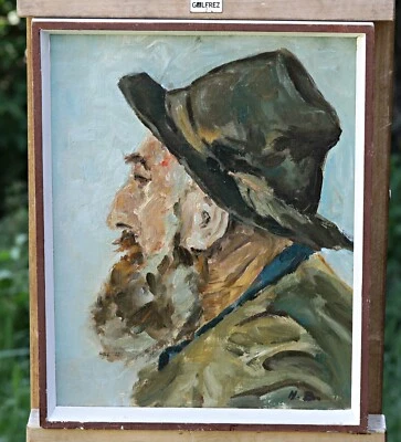 Hans Smatlak Barma - Retrato de un anciano - Óleo sobre madera, firmado Foto 1 de 4