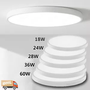 Plafoniera LED bagno rotonda lampada bagno piatta IP44 camera da letto cucina corridoio - Foto 1 di 15