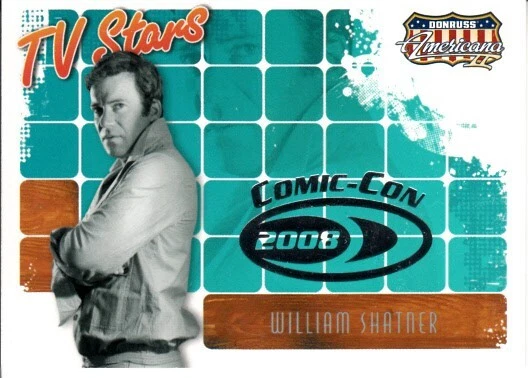 Уильям Шетнер 2008 Donruss Americana 2 SDCC эксклюзивная промо-карта Star Trek - Изображение 1 из 1