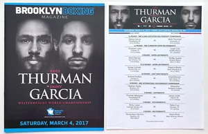 Keith Thurman vs Danny Garcia programma di boxe in loco con foglio di attacco - Foto 1 di 4