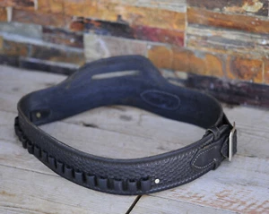 Ammo Belt Size 36 Idaho Leather Company Model 17SB 45 Boise Black Leather - Picture 1 of 16