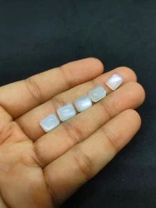 White Moonstone 10x8mm Octagon Cabochon – Soft Shine White Gem - Picture 1 of 3