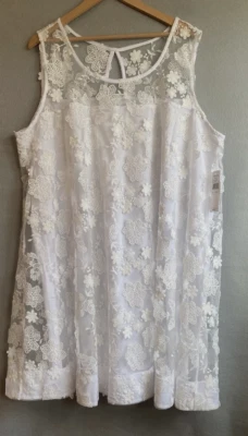 Signature Robbie Bee Womens Dress Size 3x White Bridal Wedding Lace New - Image 1 of 4
