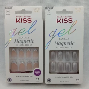 Kiss Gel Fantasy Magnetic Nail Set Glue on Nails ~ You Choose one - Picture 1 of 3