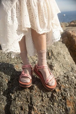 Teva Flatform Anna Sui Universal Platform Sandals Womens 8 Lollipop Pink Limited - Image 1 of 4