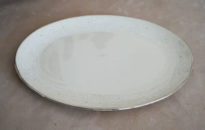 Seltene Vintage Gorham Chantilly Spitze 13" ovale Servierplatte Muster nicht mehr hergestellt NEU - Bild 1 von 8