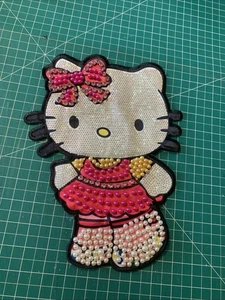 HELLO KITTY Kawaii Large 11 In Sequin Applique Iron Sew On Decoration Homemade? - Picture 1 of 14
