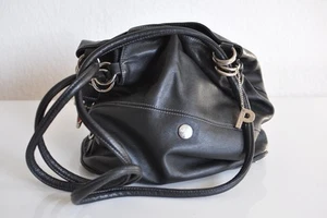 Picard Handtasche Schultertasche Umhängetasche Shopper Beuteltasche Leder Black - Picture 1 of 15