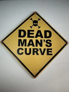 DEAD MANS CURVE Metal Street Sign Open Road Brands Garage Man Cave Bar Cleveland - Picture 1 of 10