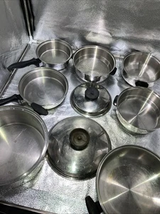 chefs ware townecraft Kochgeschirr Set 9 Töpfe Pfannen Dampfgarer Bräter Edelstahl - Bild 1 von 11