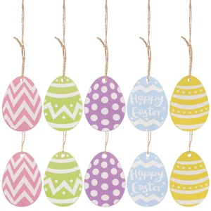 10 Pcs Egg Crafts Creative Eggs Decor Filler Shape Wood Decoration - Picture 1 of 12