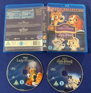 OOP Walt Disney 2 MOVIE Collection Lady & Tramp 1 & 2 Scamp 2X BLURAY BLU-RAY - Picture 1 of 1