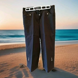 Jamie Sadock Golf Rodilla Capri Mujer Talla 4 Rayón Elastizado Pantalones Negros - Imagen 1 de 7