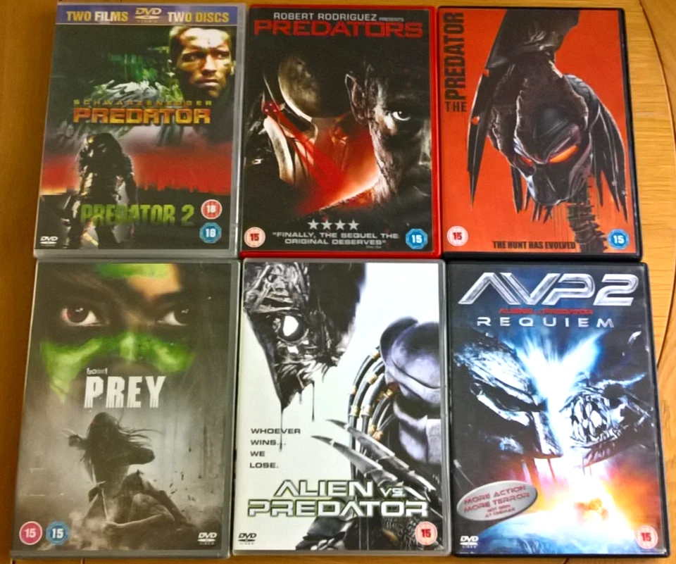 Predator Complete Franchise DVD Collection 1 2 Predators AVP Prey The R2 Fox - Image 1 of 1