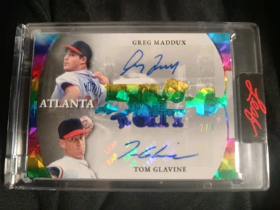 Greg Maddux / Tom Glavine 2025 Leaf Spectacular Dual Auto SSP 2/3 Braves HOF - Image 1 of 2