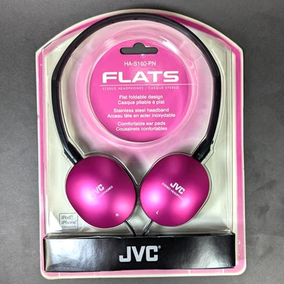 Fone de Ouvido JVC Plano e Dobrável Colorido Flats On Rosa - CAIXA ABERTA COND. - Imagem 1 de 4