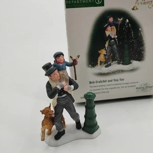 Dept 56 Bob Cratchit and Tiny Tim 58537 Dickens Village Christmas Carol Retired - Picture 1 of 6