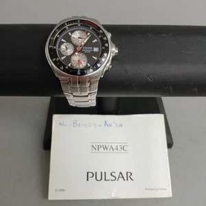 Pulsar 7T62-X085 Watch Quartz Deployant Chronograph Stainless Steel Grey -CP - Picture 1 of 4
