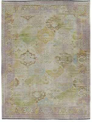 Linon Logan Mersin Polyester 3' X 5' Accent Rug in Lilac and Green - Image 1 of 4