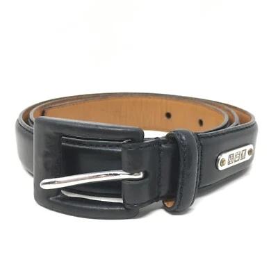Lauren Ralph Lauren Logo Belt Womens Size Small S Black Smooth Italian Leather - Image 1 of 4