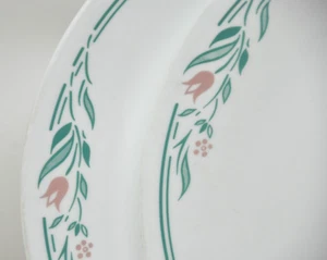 Corelle Rosemarie Set of 2 Dinner Plates 10 1/4" Tulips Pink - Picture 1 of 2