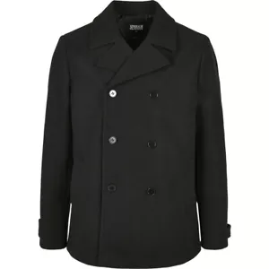 Urban Classics Classic Pea Coat Mantel elegant Filz Knopfleiste Jacke Winter - Bild 1 von 12