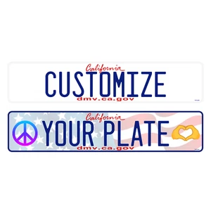 Custom California License Plate - European Size, Lipstick Design - Picture 1 of 24