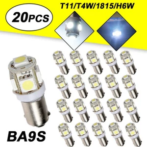 20Pcs BA9s 1895 H6W 53 57 Bayonet LED Light Bulbs for Instrument Dash Bulb White - Picture 1 of 6