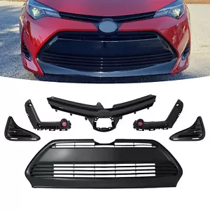 6PCS For 2017-2019 Toyota Corolla LE XLE CE Front Grille Fog Covers Brackets Set - Bild 1 von 10