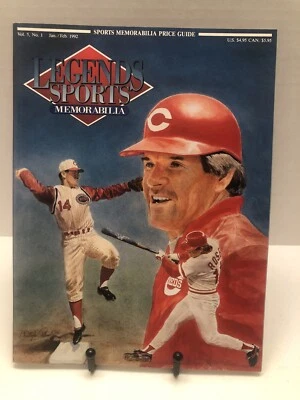 Jan/Feb/1992 Legends Sports Memorabilia Pete Rose Cover Magazine W/Cards Inside - Image 1 of 4