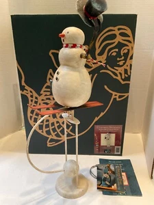 Authentic Models Balance Toy Downhill Snowman Rustic Winter Decor - Picture 1 of 6