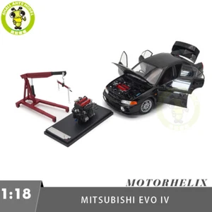Elica motore 1/18 Mitsubishi Lancer EVO IV nero pressofuso modellino auto - Foto 1 di 19