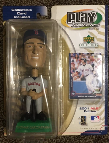 Upper Deck 2001 Play Makers BOSTON GARCIAPARRA, Bobblehead & Card, In Package Cover
