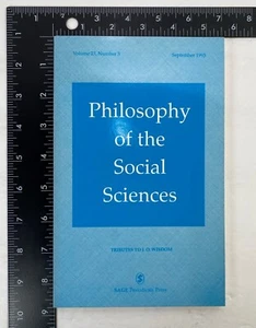 Philosophy of the Social Sciences, September 1993 Vol 23 No 3, Sage Journals - Picture 1 of 4