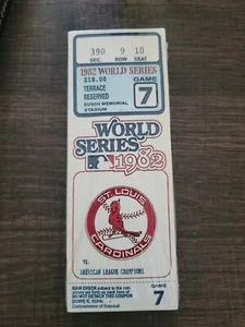 1982 WORLD SERIES GAME 7 REPLICA TICKET, ST. LOUIS CARDINALS W/ BOX - Picture 1 of 4
