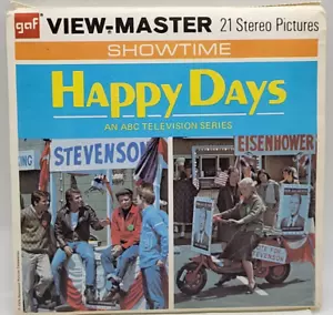 GAF View-Master Showtime Happy Days, 3 reels TV show Booklet, 1974, Excellent - Picture 1 of 13