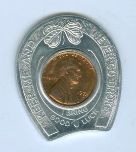 ENCASED BY THERON'S COUNTRY STORE COLUMBIANA OHIO AN UNCIRCULATED 1972 CENT - Picture 1 of 2